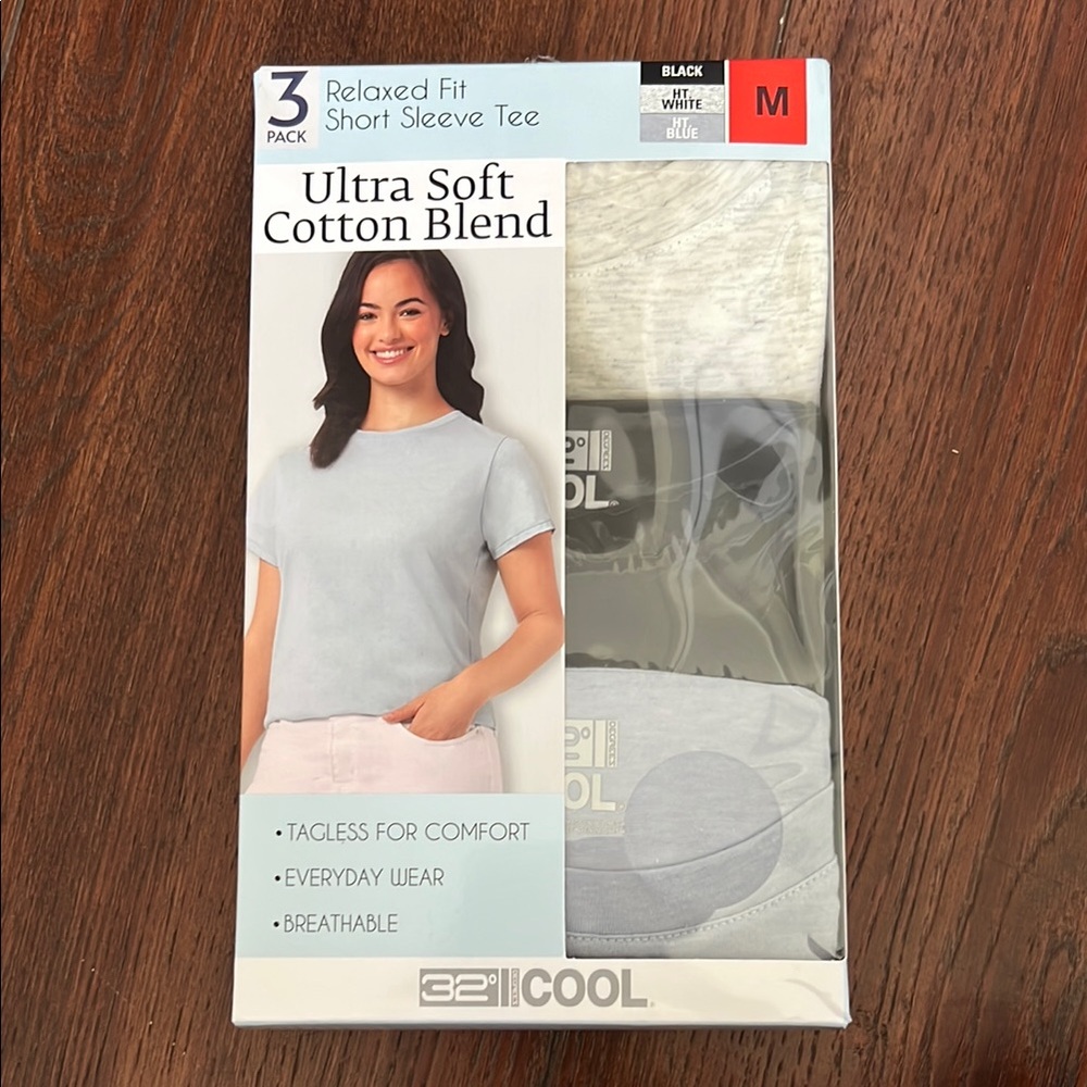 Ultra Soft Cotton Blend Short Sleeve Tee - Blue